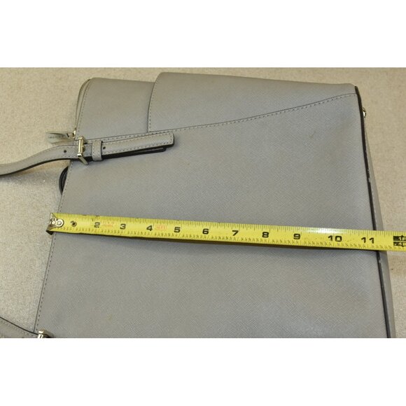 Michael Kors Jet Set Top Zip Tote Saffiano Leather Gray Shoulder Bag -Flaws- - Picture 16 of 16